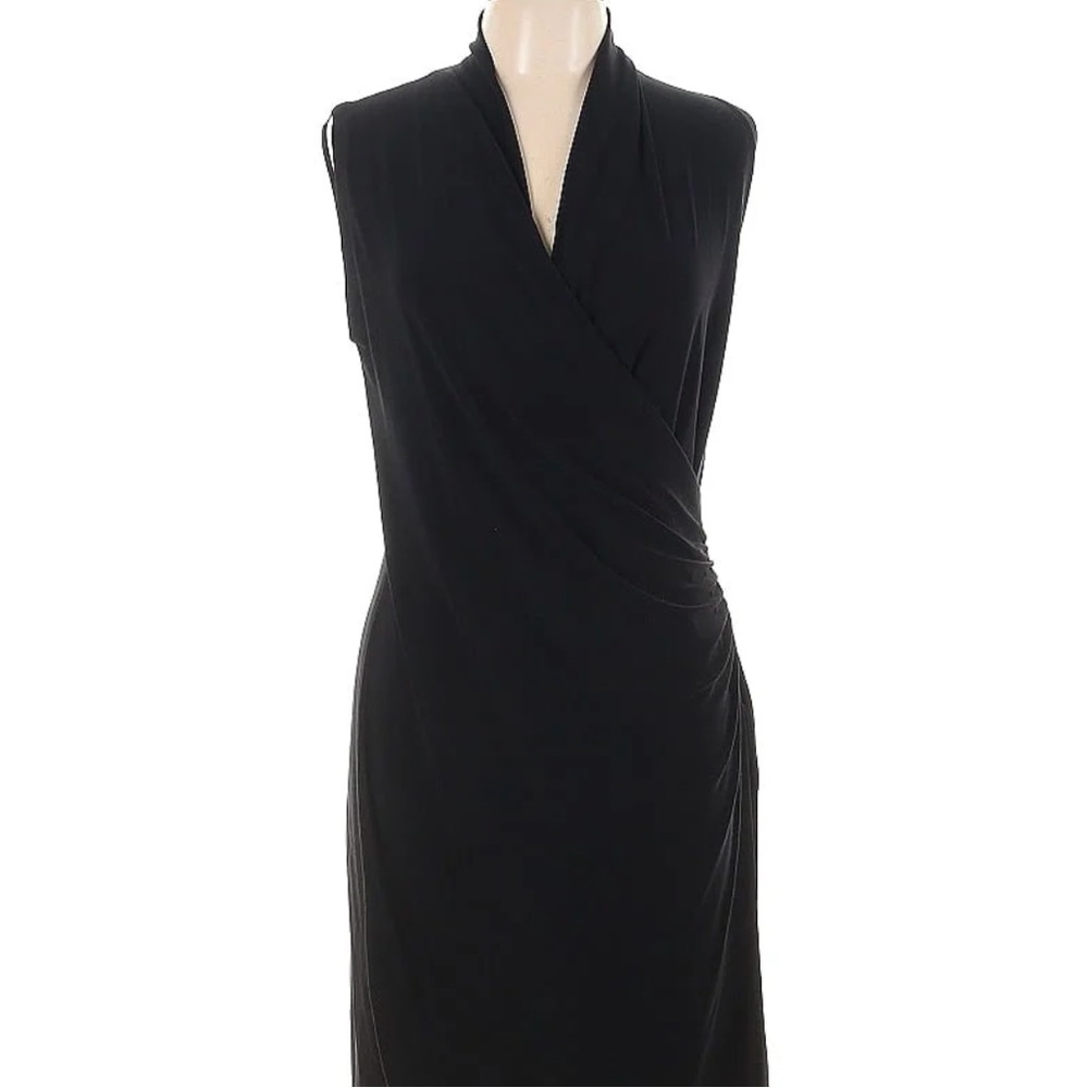 Norma Kamali Kamali Kulture Stretch Midi Faux Wrap Dress